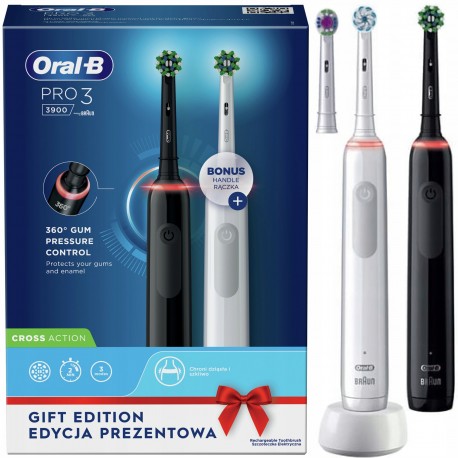 Szczoteczka elektryczna Oral-B Pro 3 3900 DWUPAK